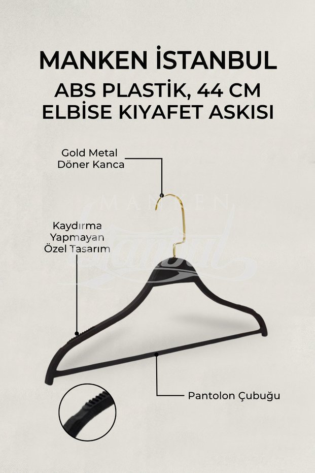 Deluxe 10 Pieces Gold Hooked Abc Plastic Pants Hanger Skirt Hanger Clothes Hanger Clothing Hanger
