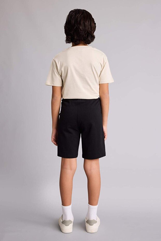 Regular Fıt Sweatshirt Kumaşı Şort Erkek Çocuk B5867A824SM - 4