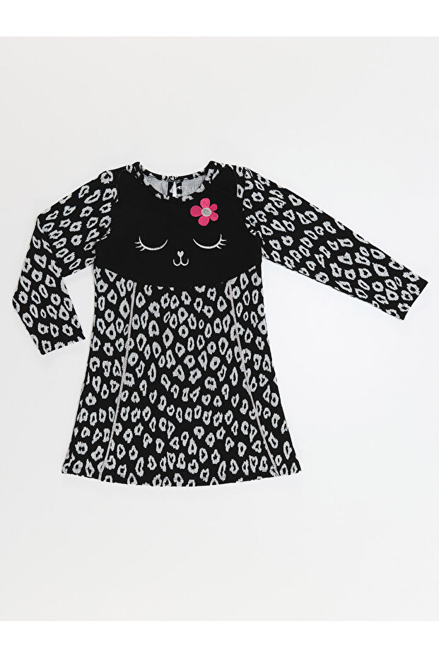 Geblümtes Katzenmädchenkleid - 3