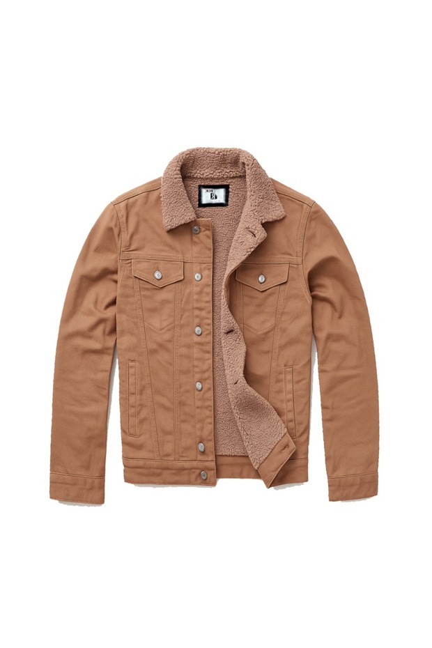 R.Lion Fur Denim Coat Premium Denim --K.Camel--
