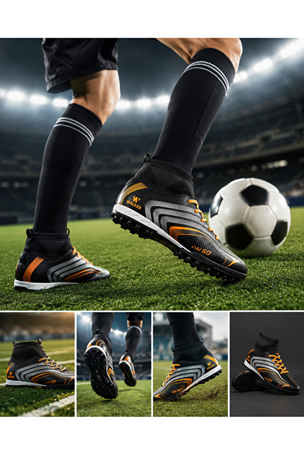 حذاء كرة قدم Astroturf مع جوارب