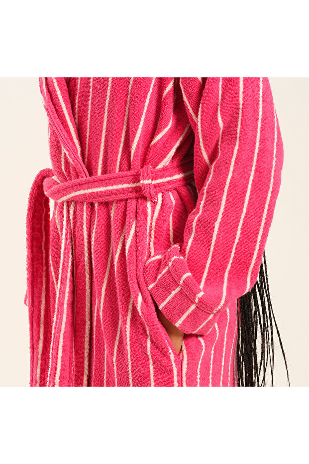 Solid Fuchsia Bathrobe - 3