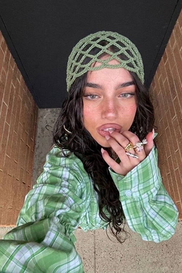 باندانا شبكية فاخرة محبوكة يدويًا
