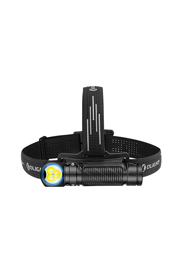Perun 3 (Black), 3000 Lumens LED Headlamp, 160m Beam Rechargeable Headlight, 20-Day Runtime Light for Camping, Fishing, Work