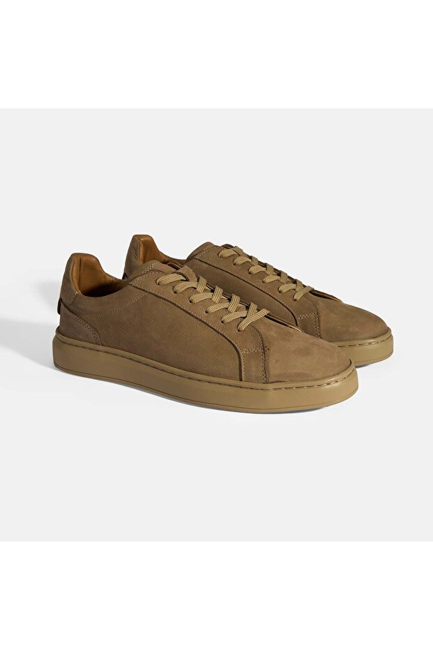 Men's Mink Lace-Up Nubuck Leather Casual Shoes