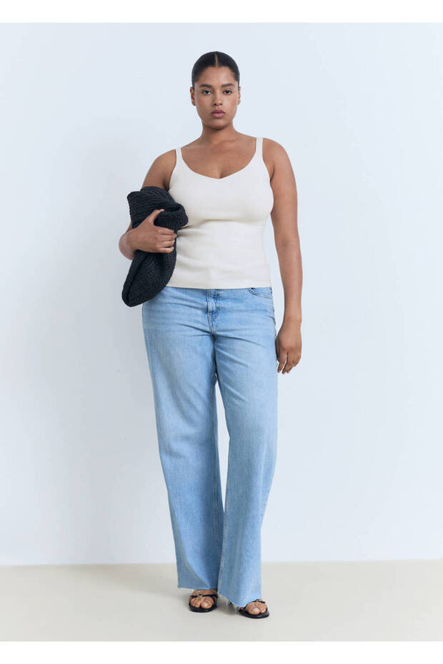 V-neck knit blouse - 7