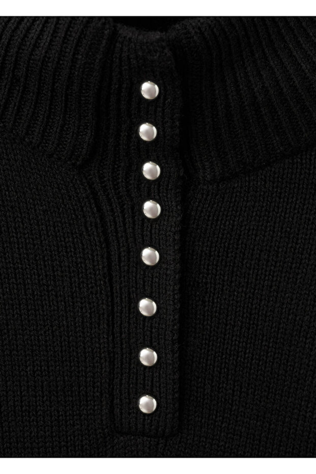 Perkins-Kragenpullover mit Knöpfen - 6