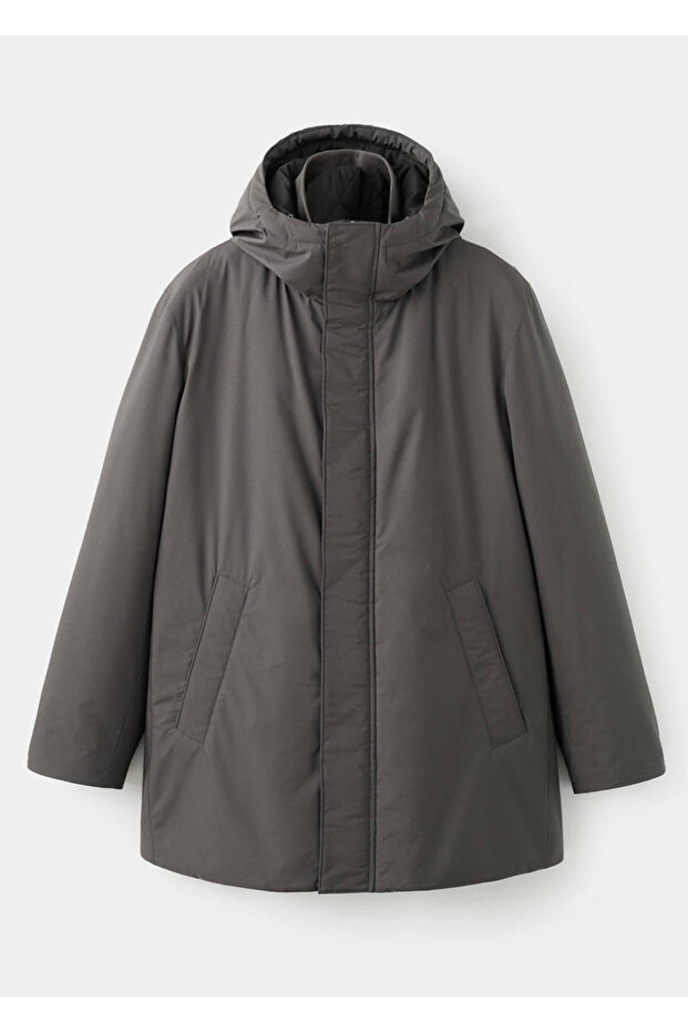 Çıkarılabilir su itici kapitone parka - 3