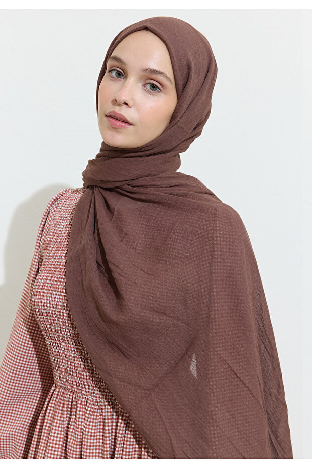Cotton Linen Shawl Chocolate Shake
