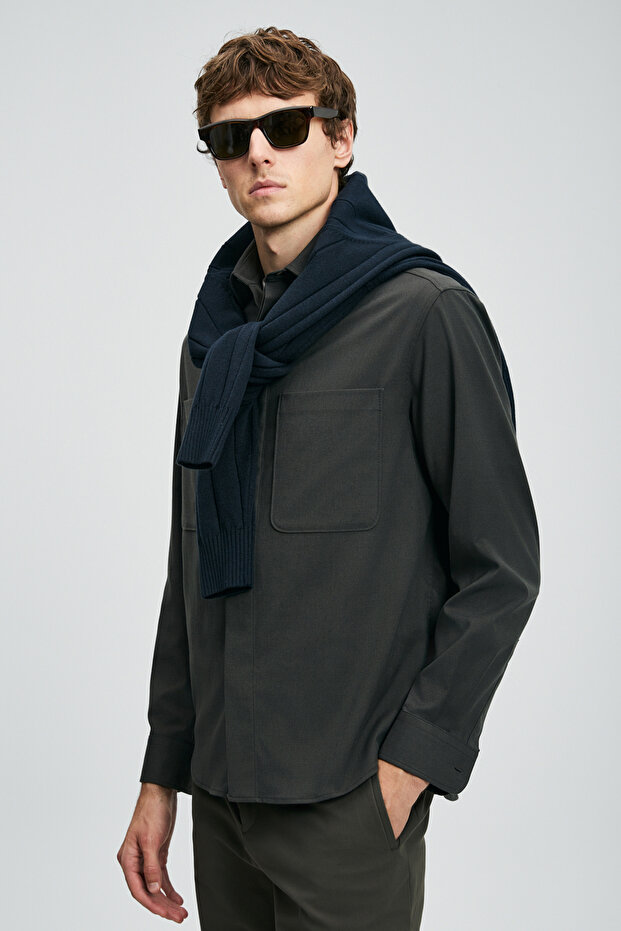 Lord Erkek Basic Gömlek Regular Fit Haki - 4
