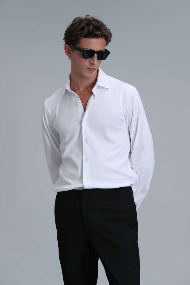 Apel Herren Basic Hemd Comfort Fit Weiß - 5