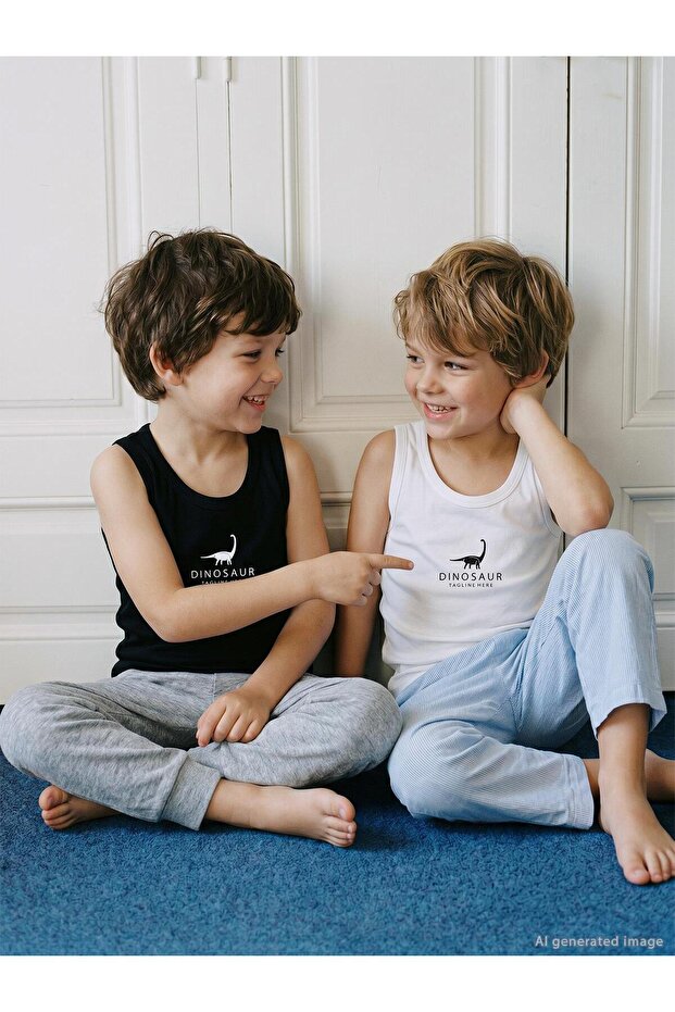 Boys' 2-Piece Undershirt Set 2-10 Years - Standard 10-11 Years