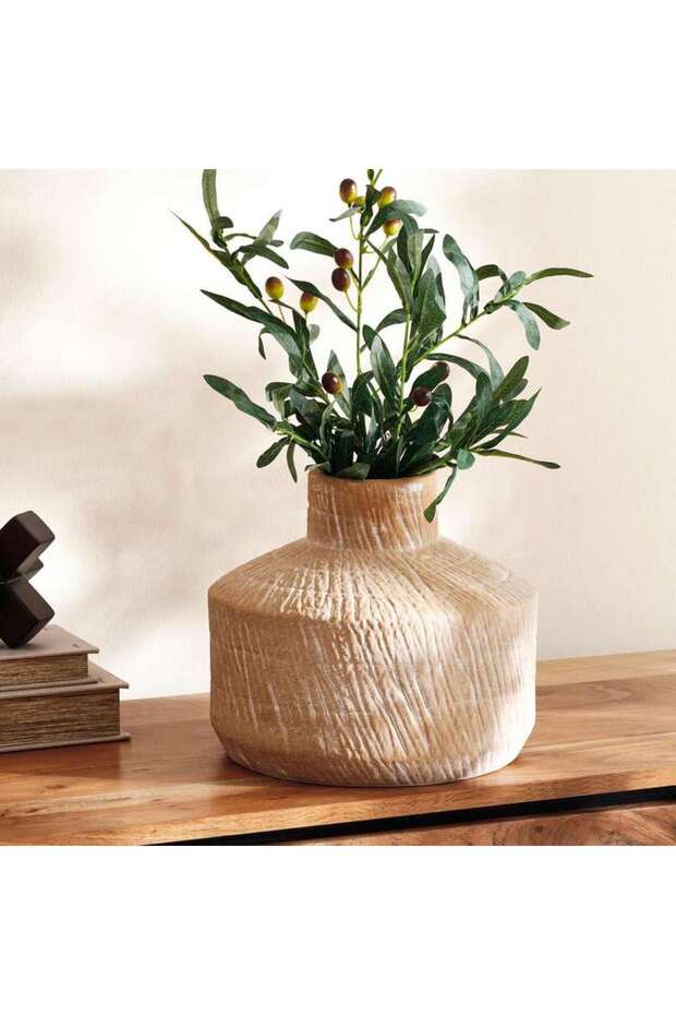 Lester Ceramic Vase 27.1x27.1x23.5cm - Light Brown