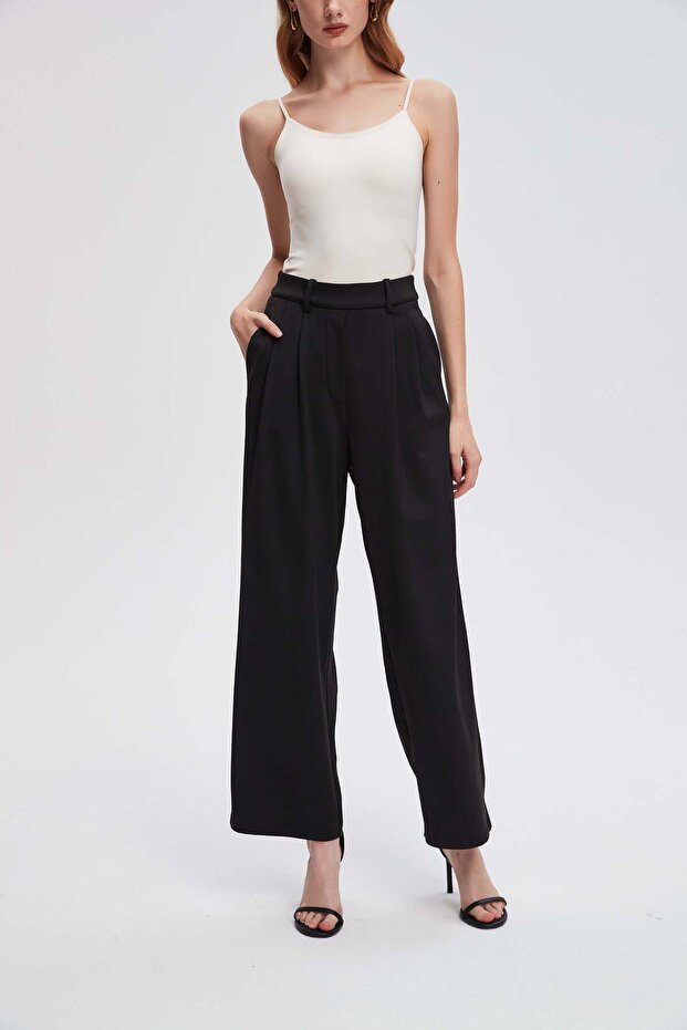 Pleated Long Pants - 3