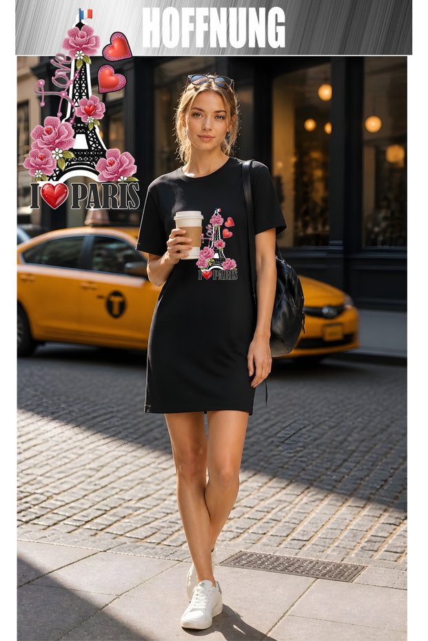 Women's Short Sleeve Crew Neck T-Shirt Dress Nightgown