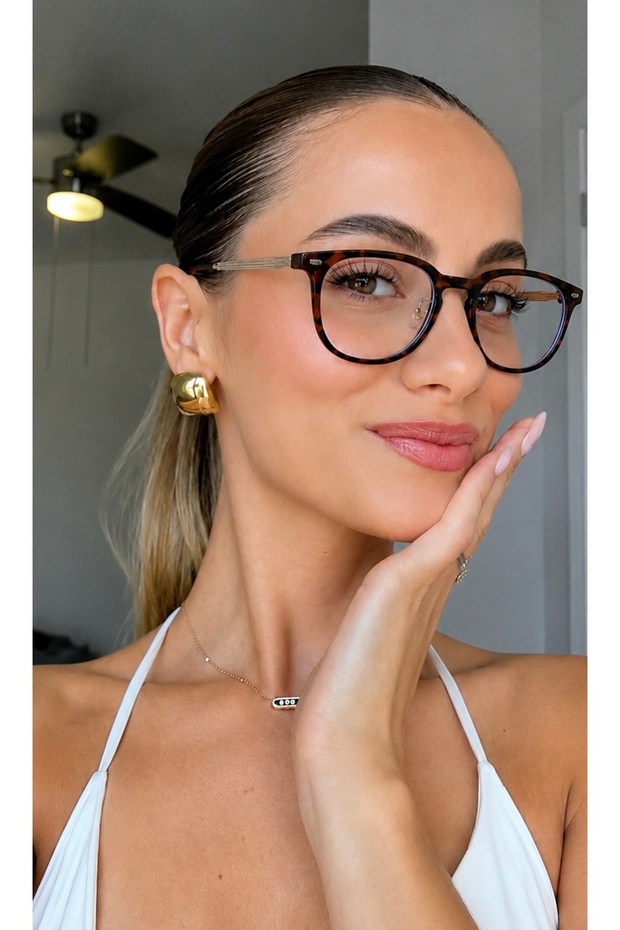 Square Rectangle Metal Transparent Women Men Unisex Blue Light Protection Screen Goggles Glasses