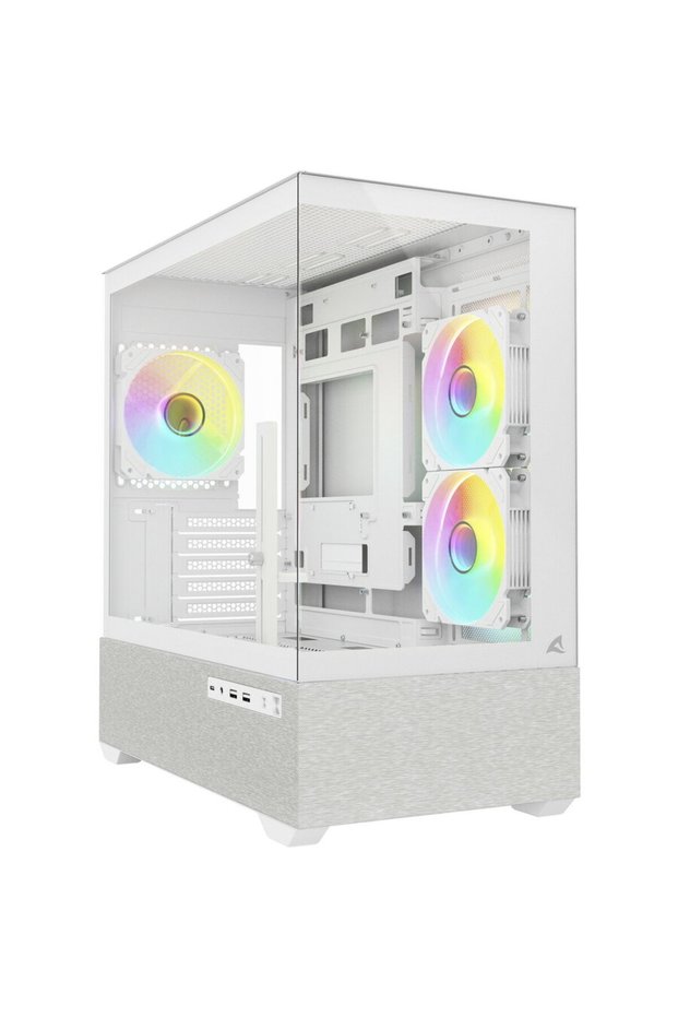 MK7 ARGB tower case white tempered glass