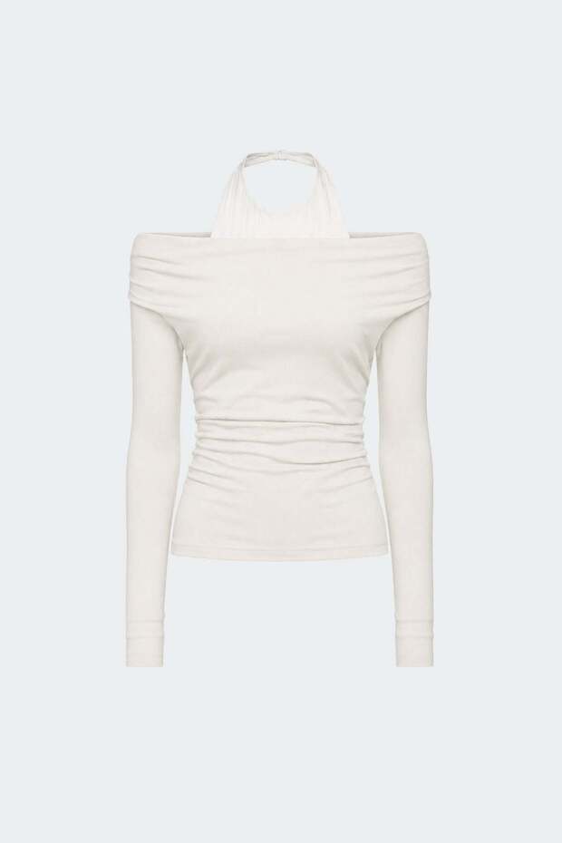 Bluză Ecru Emy Double Layer - 4