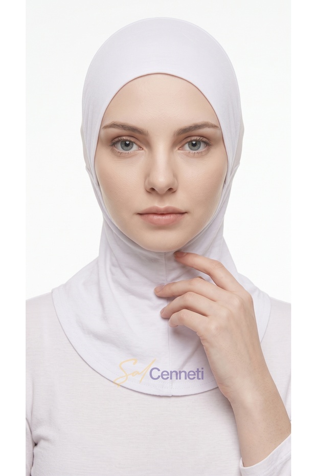 وشاح نينجا شبكي قابل للتنفس - وشاح أساسي - لون أبيض