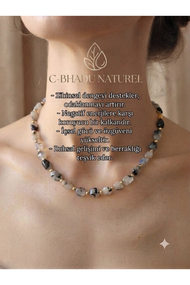 Certified Amorphous Rutile Quartz Natural Stone Necklace