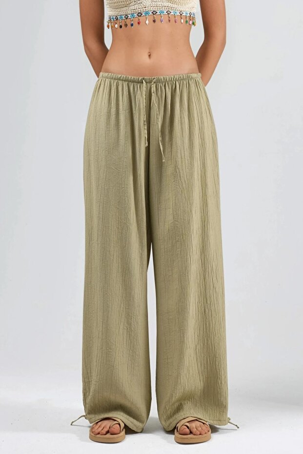 Busem Rubber Waist Detailed Lace-Up Trousers