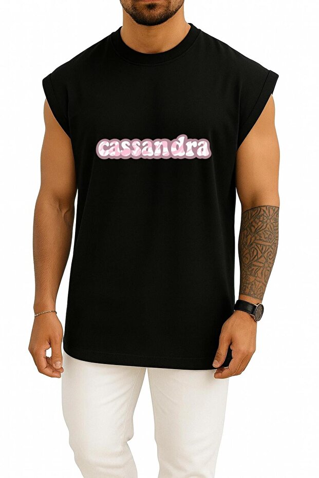 Oversized Cassandra Foreign Series Chest Printed Athlete
