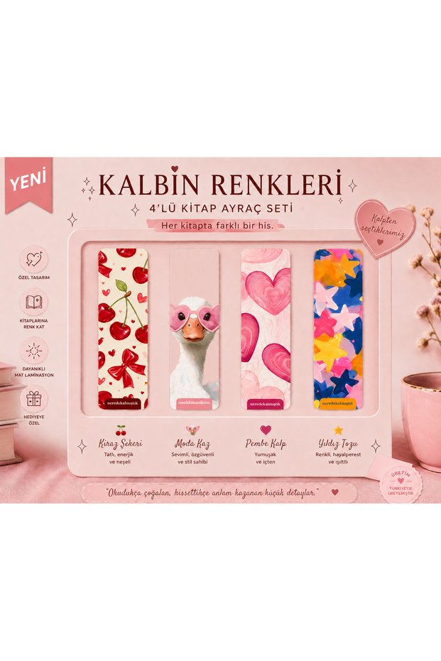 Colors of the Heart Bookmarks Set (4 Pieces)