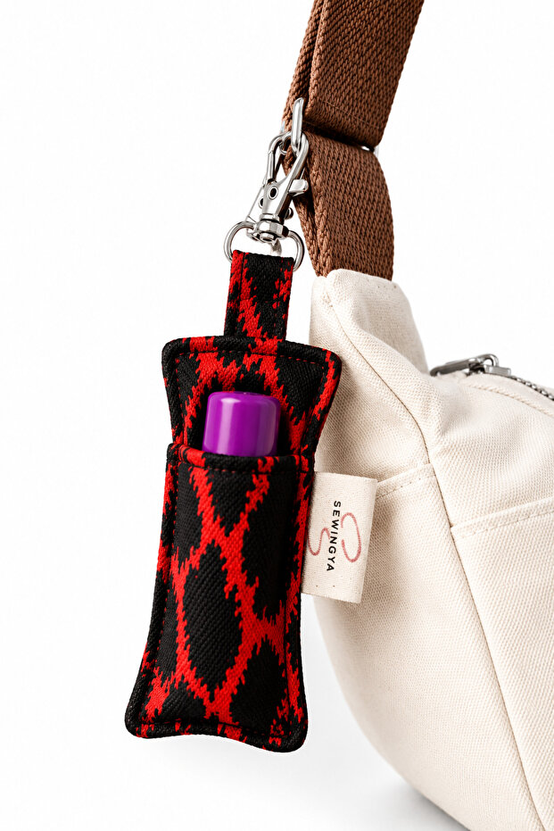 Handmade Lip Balm Case Keychain and Bag Charm