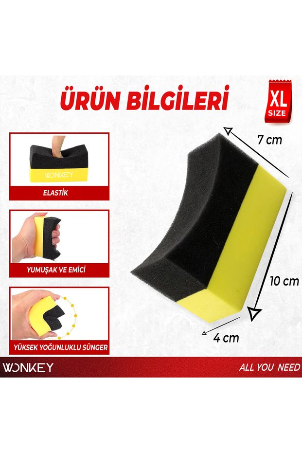 Auto Tire Polishing Sponge, Car Tire Shine Sponge, Vehicle Tire and Plastic Parts Polishing Sponge, Tire Shine Sponge