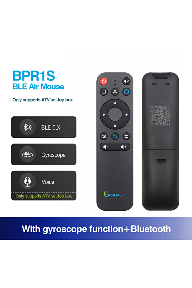 BPR1S مع جيروسكوب 2.0 BT، BPR1S بلس، ماوس هوائي لاسلكي مع التحكم الصوتي والجيروسكوب وتعلم الأشعة تحت الحمراء