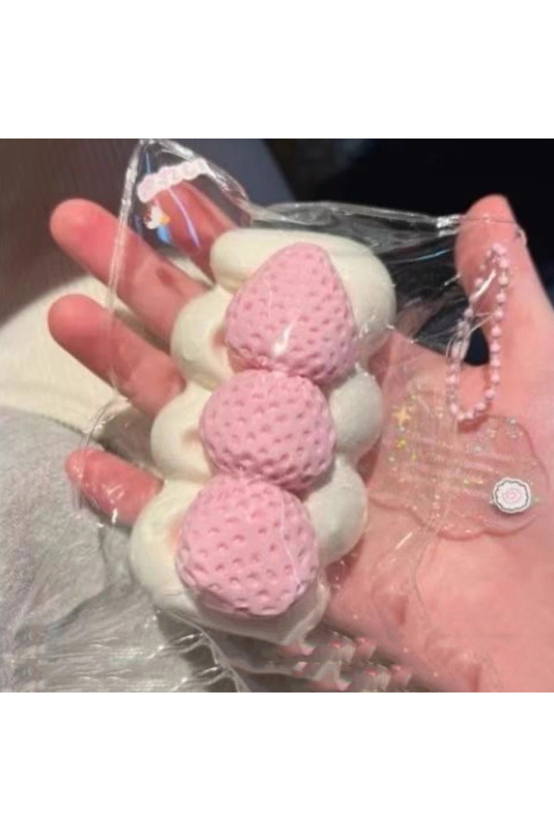 A3 Strawberry Stress Relief Squeeze Toy Soft Fidget for Anxiety Relief Sensory Fidget Toy ADHD Kids