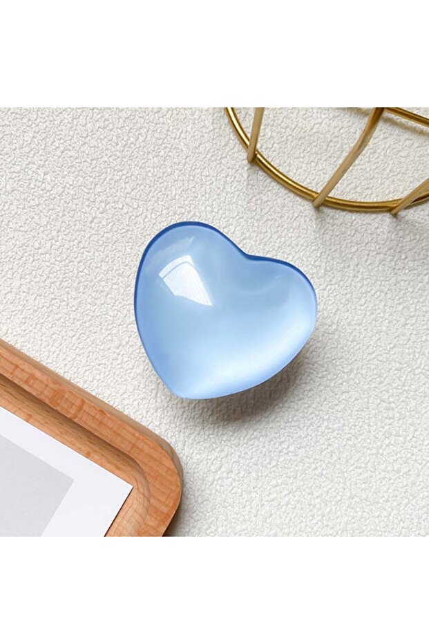 P188-05 Simple Five-Color Love Phone Stand Clear Gass Material Socket Grip Tok Phone Accessories