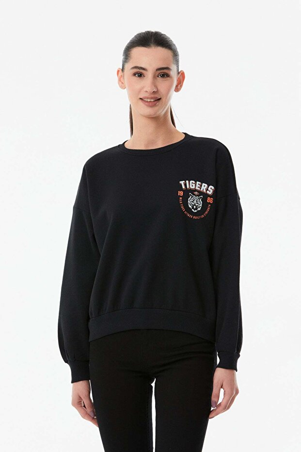 Tigers Printed Crew Neck Sweatshirt