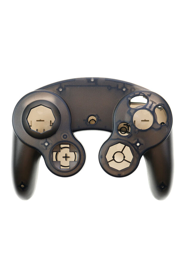 غطاء شفاف أسود شفاف من YuXi غطاء مقبض شفاف بديل لجهاز Gamecube NGC Cont
