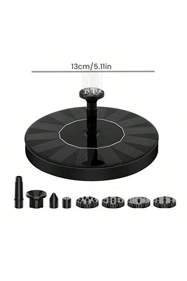 13cm Solar Fountain Floating Solar Fountain Pump Is Suitable for Bird Baths, Gardens, Ponds, Swimmin
