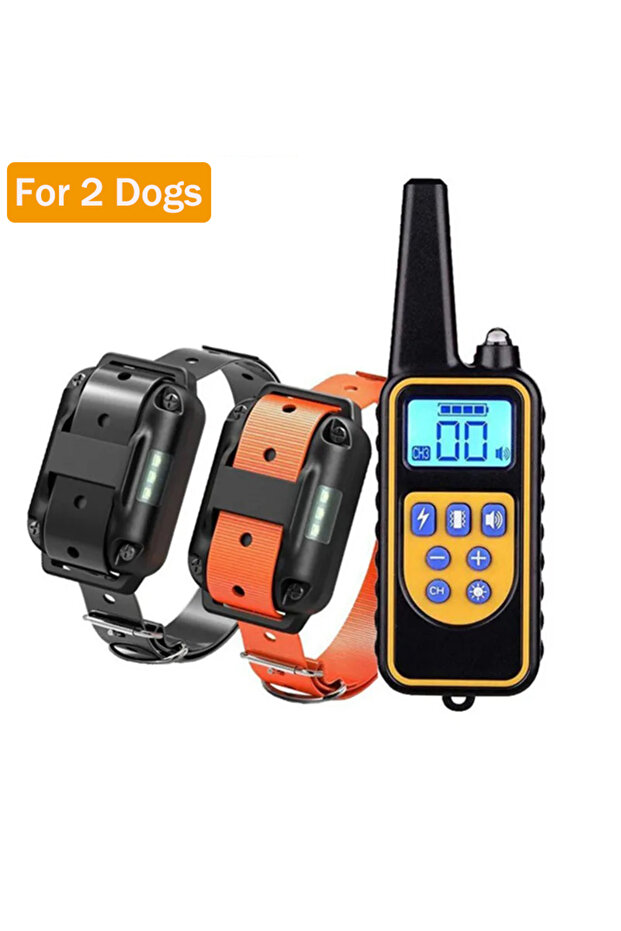 For 2 Dogs Electric Dog Training Collar Waterproof Dog Bark Collar Pet With Remote Control Rechargea