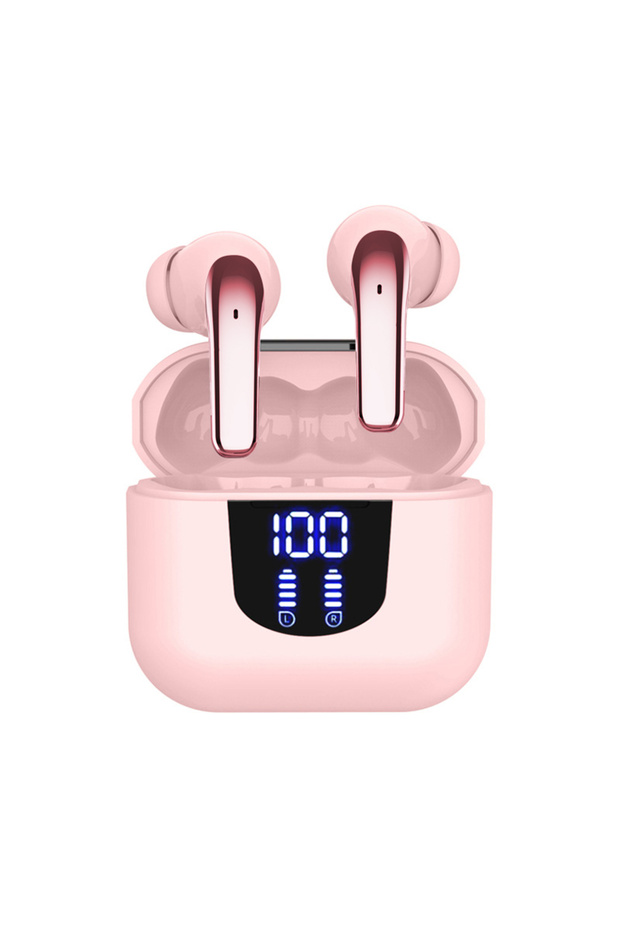 K06-pink Bluetooth Earphones HiFi Stereo Noise-Canceling Headphones 42-Hour Battery Life In-Ear Spor