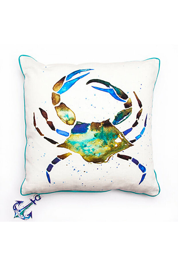 Green Crab Square Decorative Pillow