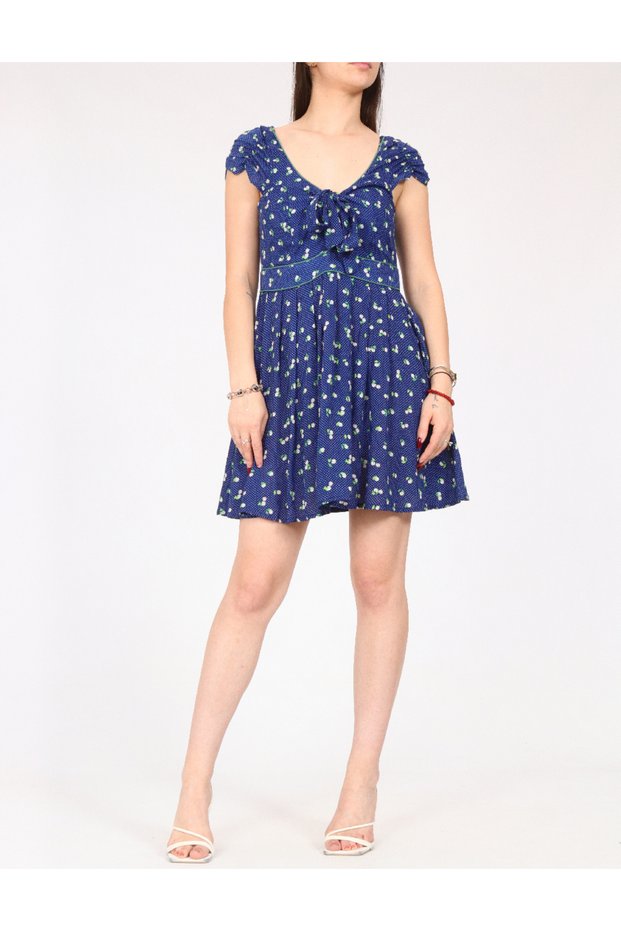 Rochie scurta, Albastru