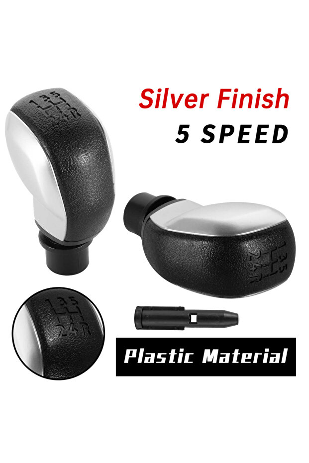 Silver High-quality 5 Speed Gear Shift Knob For Peugeot 306 307 301 206 207 408 308 508 C4L C2 For C