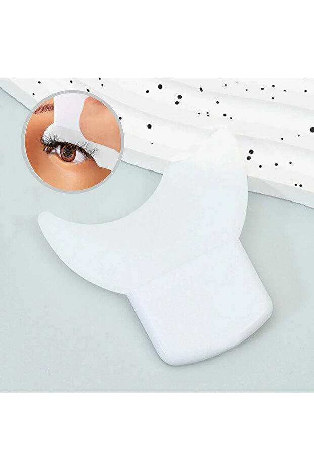 01 white Silicone eye makeup auxiliary tool - multi-functional mascara/eyeshadow/eyeliner, reusable,