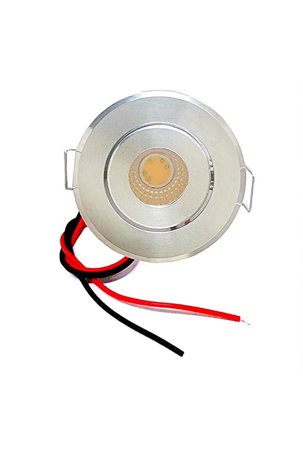 3000K Warm White Silver Body 12V Mini Spotlight COB LED Downlights Ceiling Light 3W Adjustable Drive