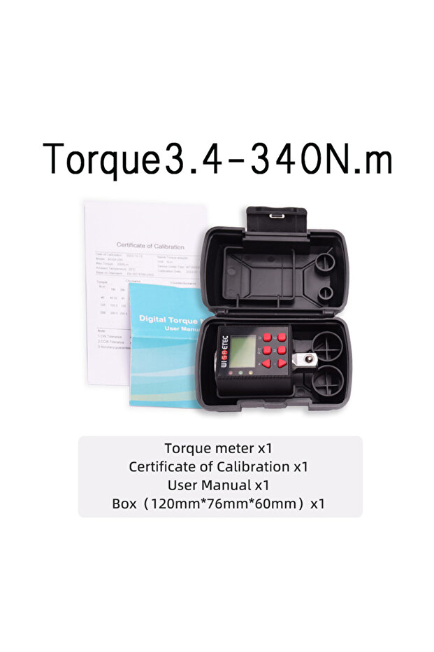 مقياس عزم رقمي قابل للتعديل Torque3.4-340N.m مع محول مفتاح عزم 0.1-340 نيوتن متر