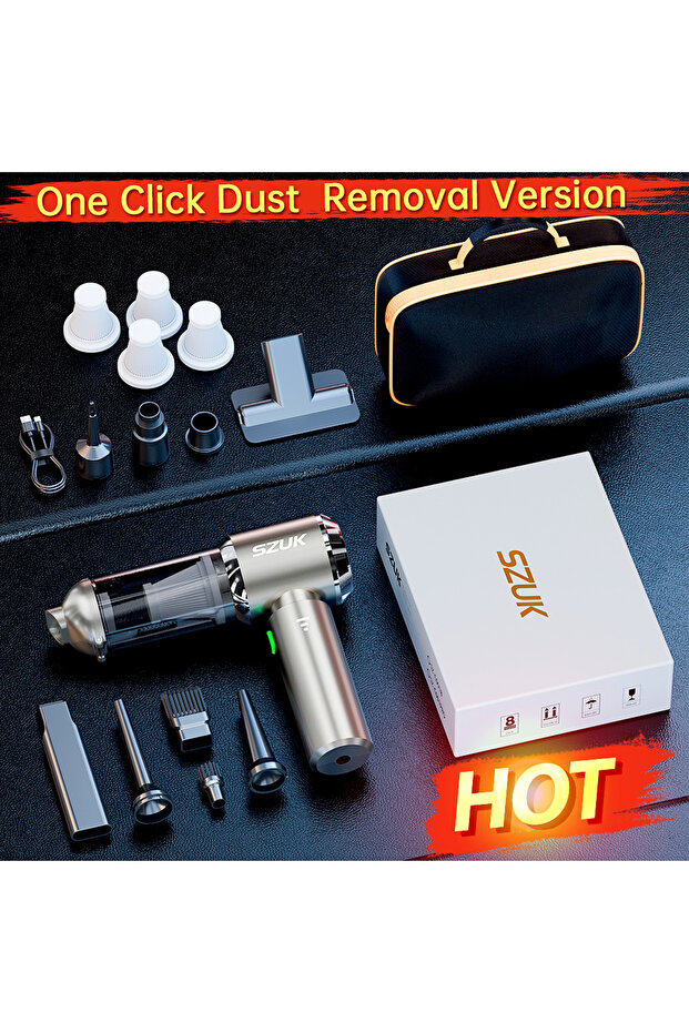 Max Easy 4hapa bag SZUK C012MAX Car Vacuum Cleaner Strong Suction Cleaning Mini Machine Wireless Por