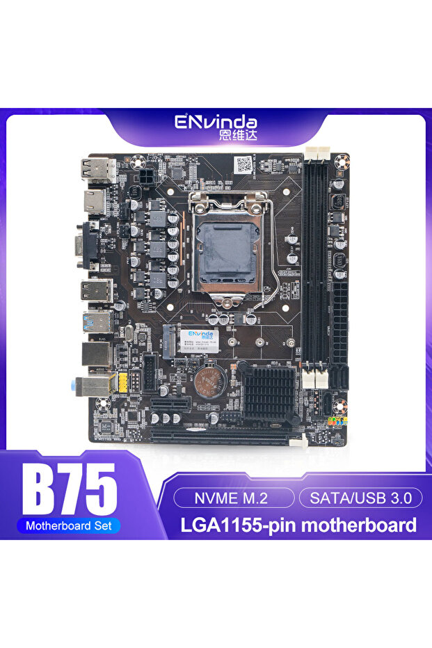 Motherboards ENVINDA B75 Motherboard LGA 1155 Dual Channel DDR3 Memory SATA III USB 3.0 For Intel Co