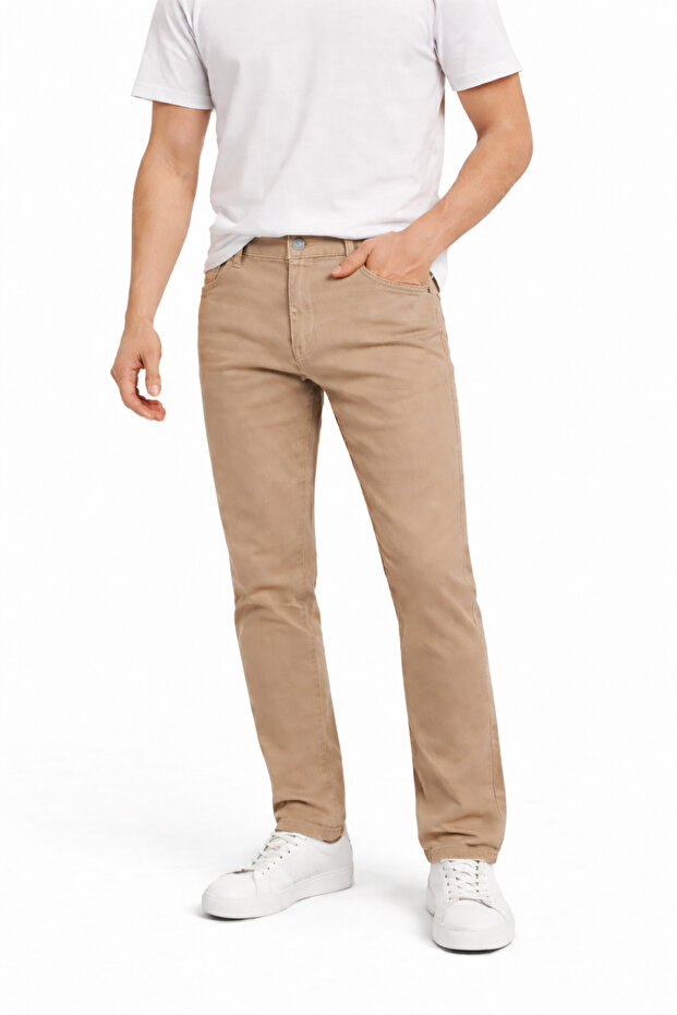 Jeans Men's Regular Fit Natural Lycra Trousers – Comfortable Fit