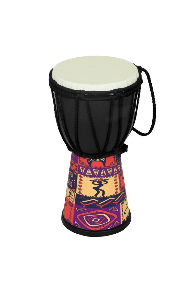 ZF-05 African Drum 4 Inch Handmade Traditional African Hand Drum Colorful Djembe Drum for Children S