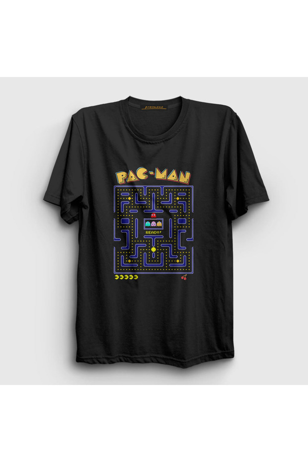 تي شيرت أسود للجنسين من Map Pac Man Pacman312030تي تي