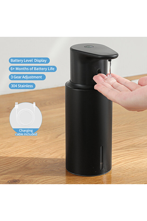 P22-4 Black Liquid 480ml Kitchen Soap Dispenser Automatic Sensor Hand Sanitizer Machine Intelligent