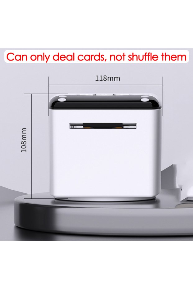 as shown White Black 4000mAh Rechargeable Electric Automatic Card Dealer Machine Poker Cards Dispens
